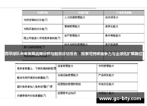 西甲球队未来发展战略分析与前景评估报告：探索可持续竞争力与全球化扩展路径