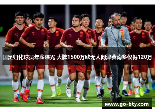 国足归化球员年薪曝光 大牌1500万欧无人问津费南多仅得120万